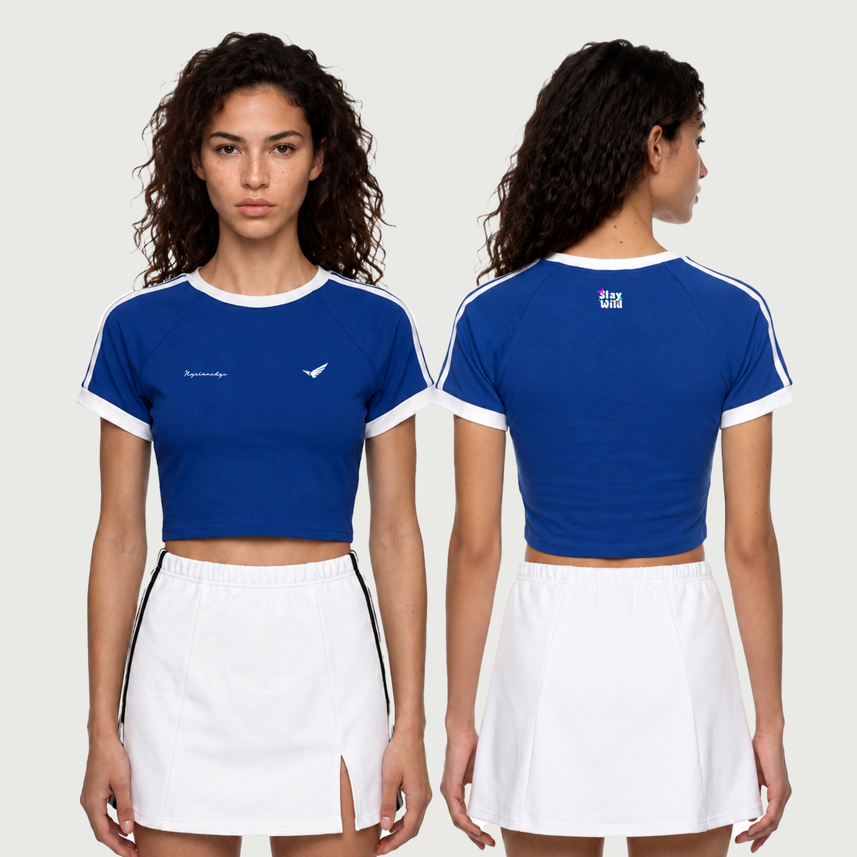Stay Wild | Sporty Streetwear Crop Tee | ILYRIANEDGE