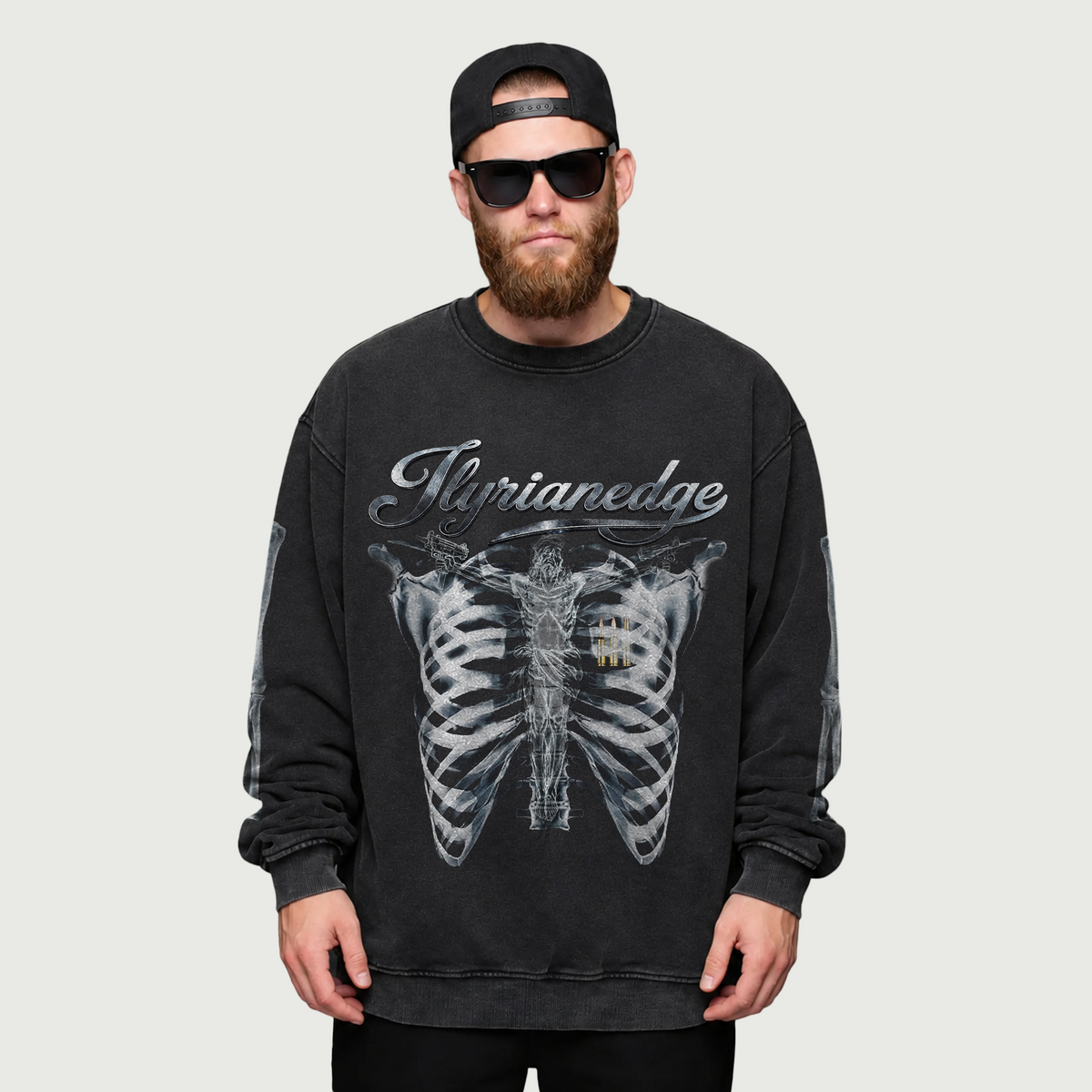 Exposed | 440GSM Oversized Faded Sweatshirt  | ILYRIANEDGE