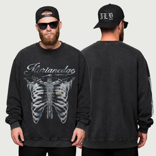 Exposed | 440GSM Oversized Faded Sweatshirt  | ILYRIANEDGE