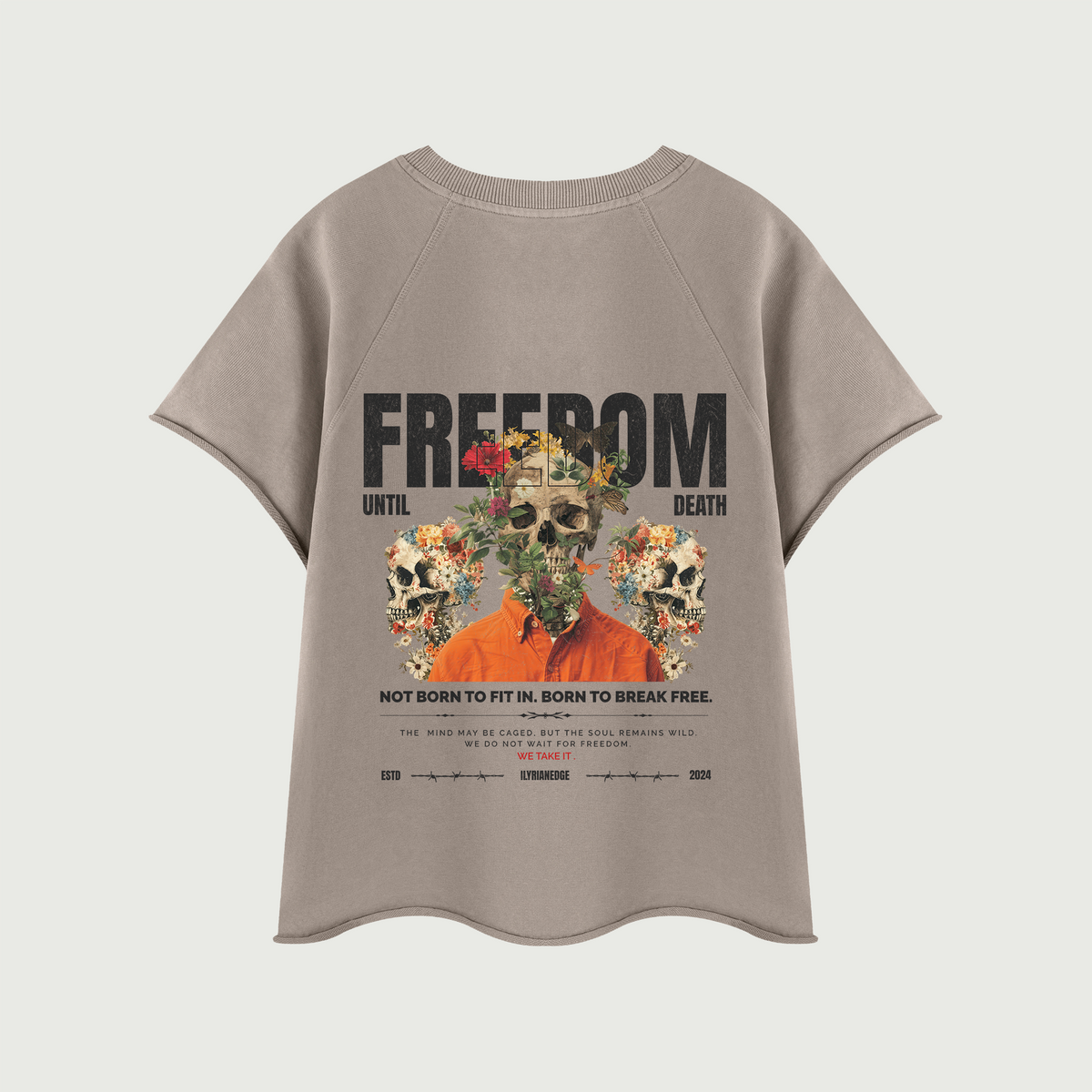 Break Free  | Vintage Wash Raw Edge T-Shirt | ILYRIANEDGE