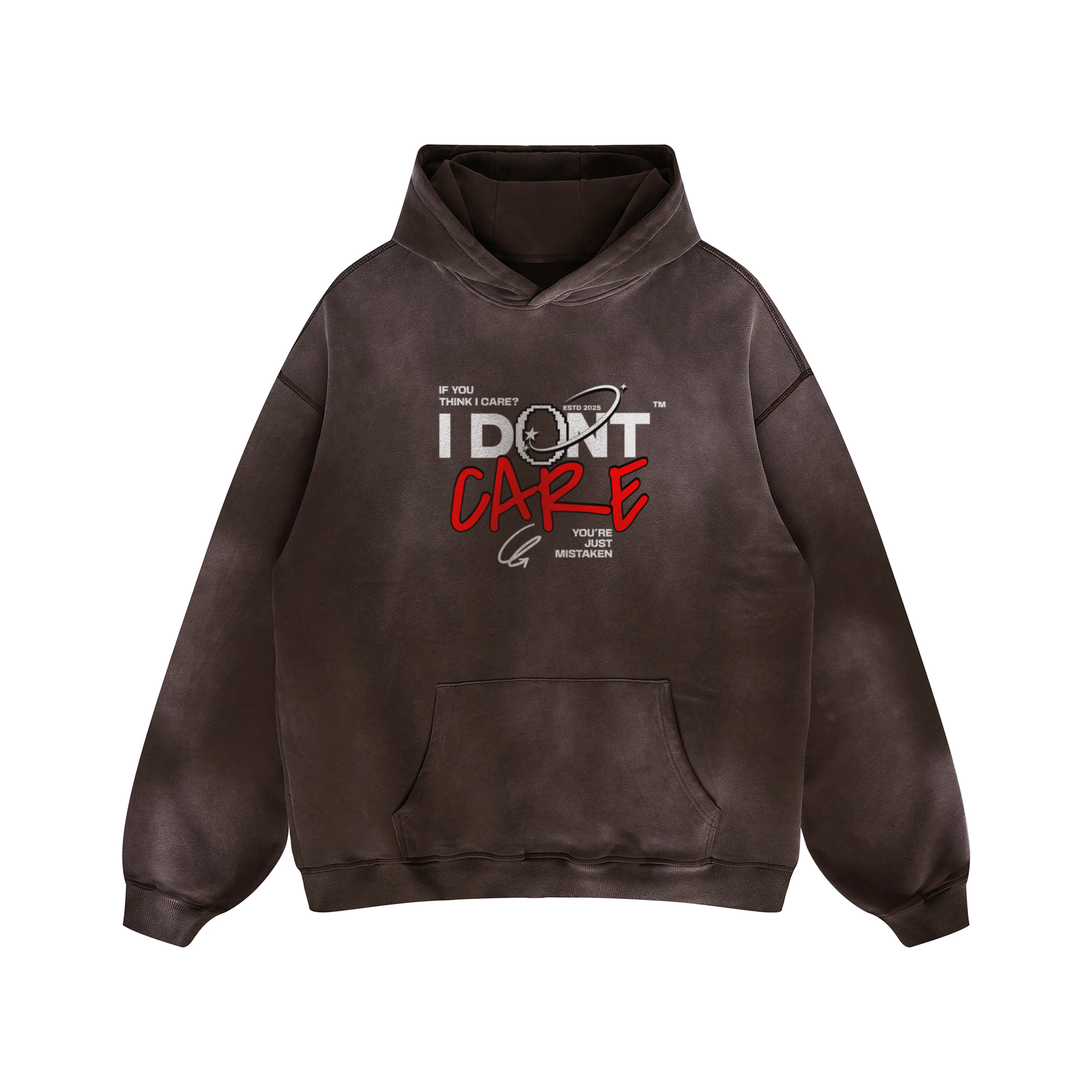 I Don't Care | Faded Hoodie | ILYRIANEDGE