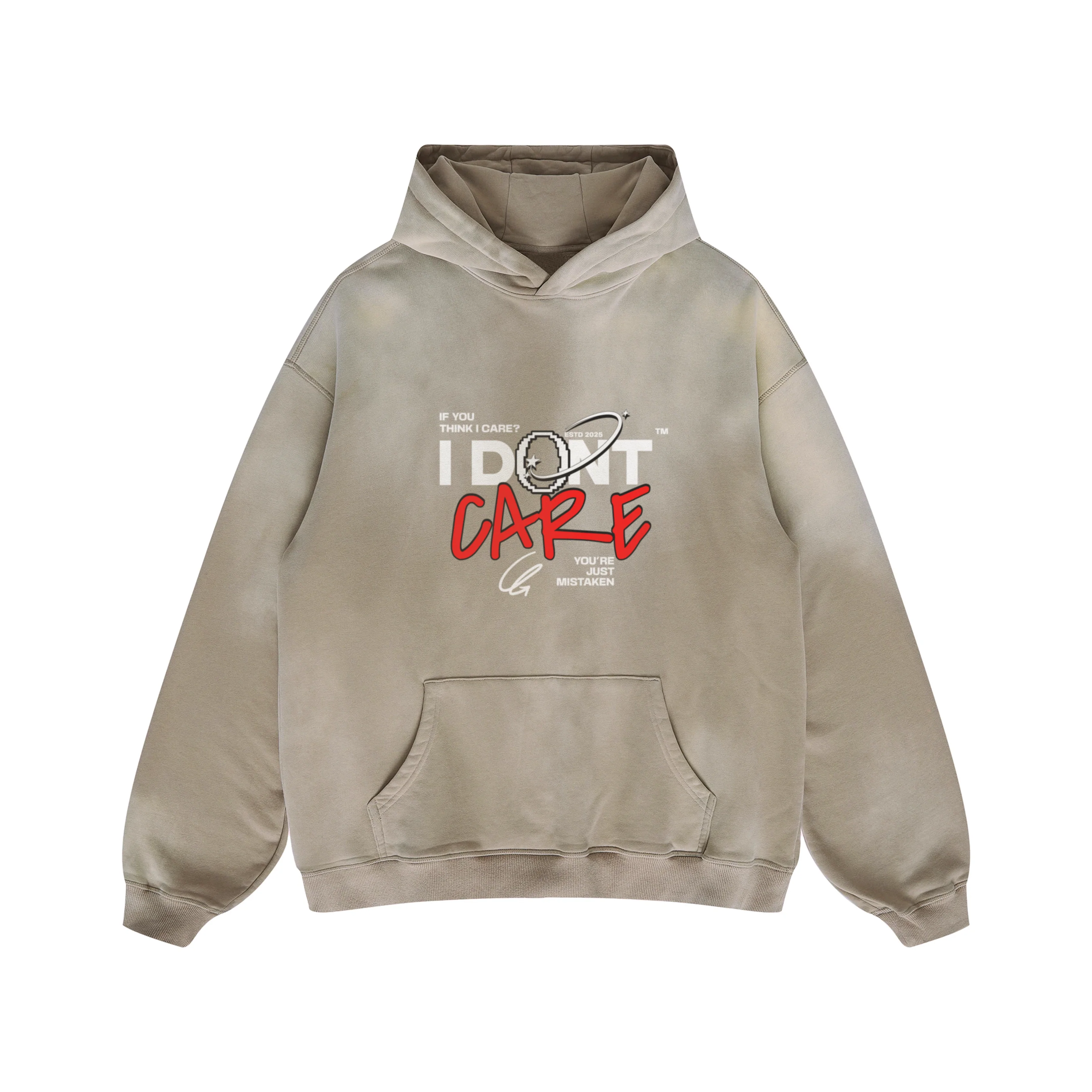 I Don't Care | Faded Hoodie | ILYRIANEDGE