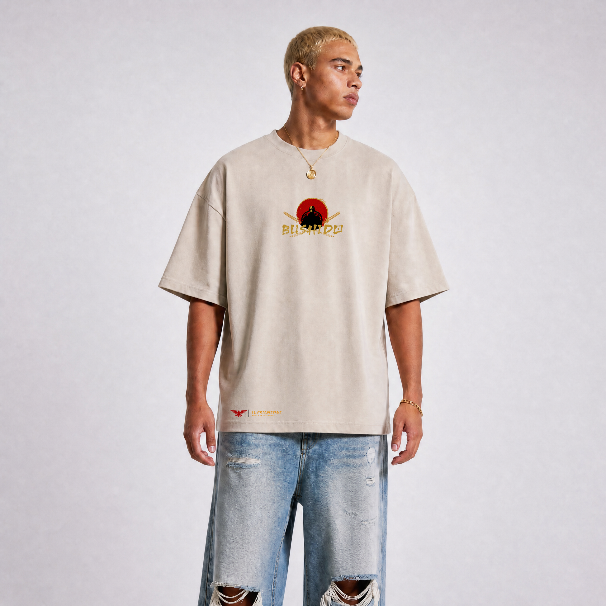 Bushido | Boxy Sun-Faded T-Shirt | ILYRIANEDGE