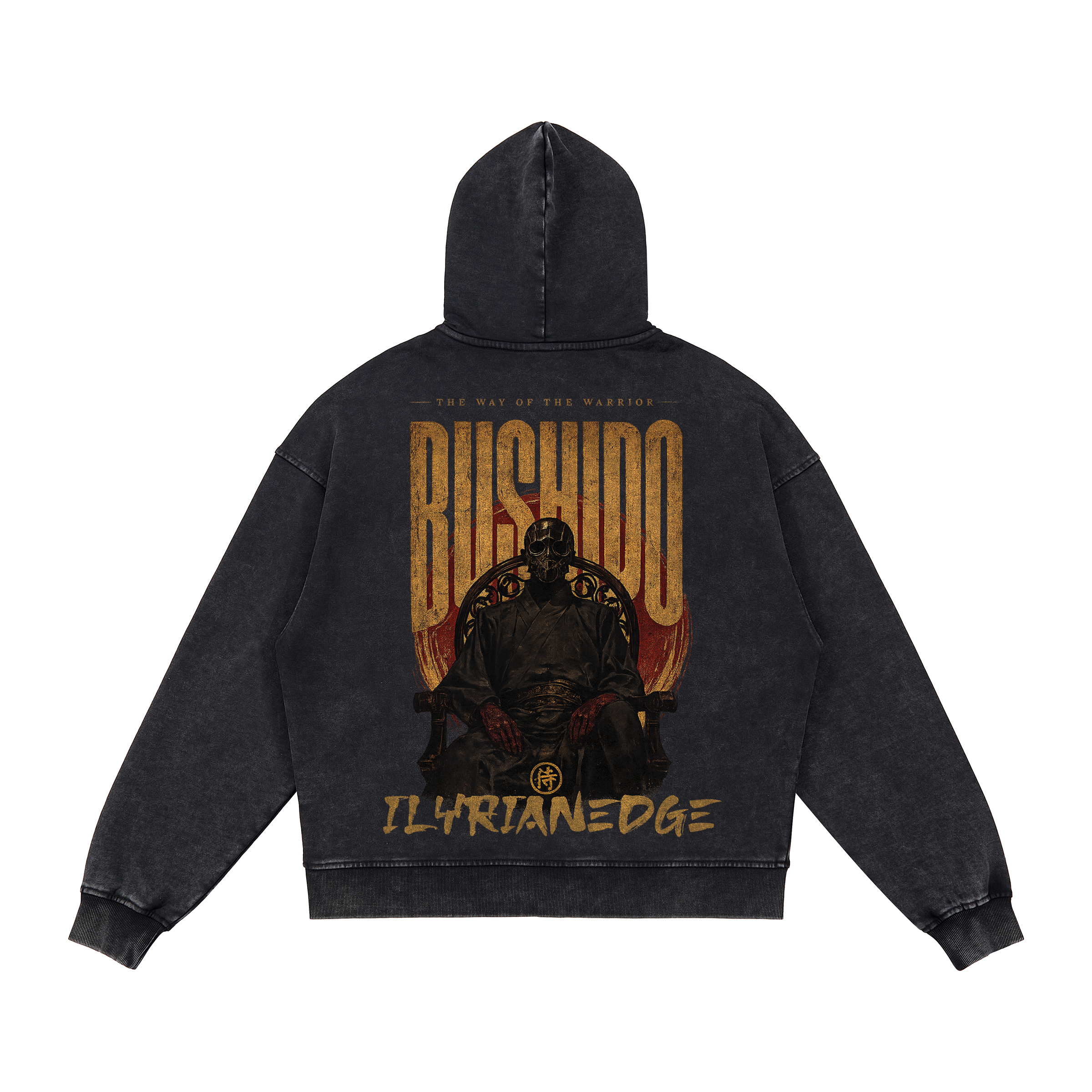 Bushido | Vintage Snow Wash Zip Hoodie | ILYRIANEDGE