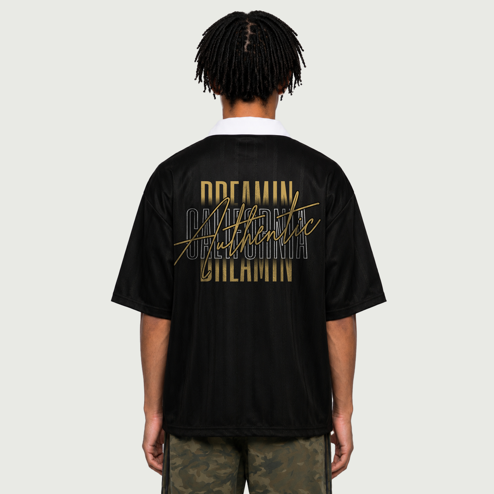 California Dreamin Jersey | Oversized Striped Streetwear Polo | ILYRIANEDGE