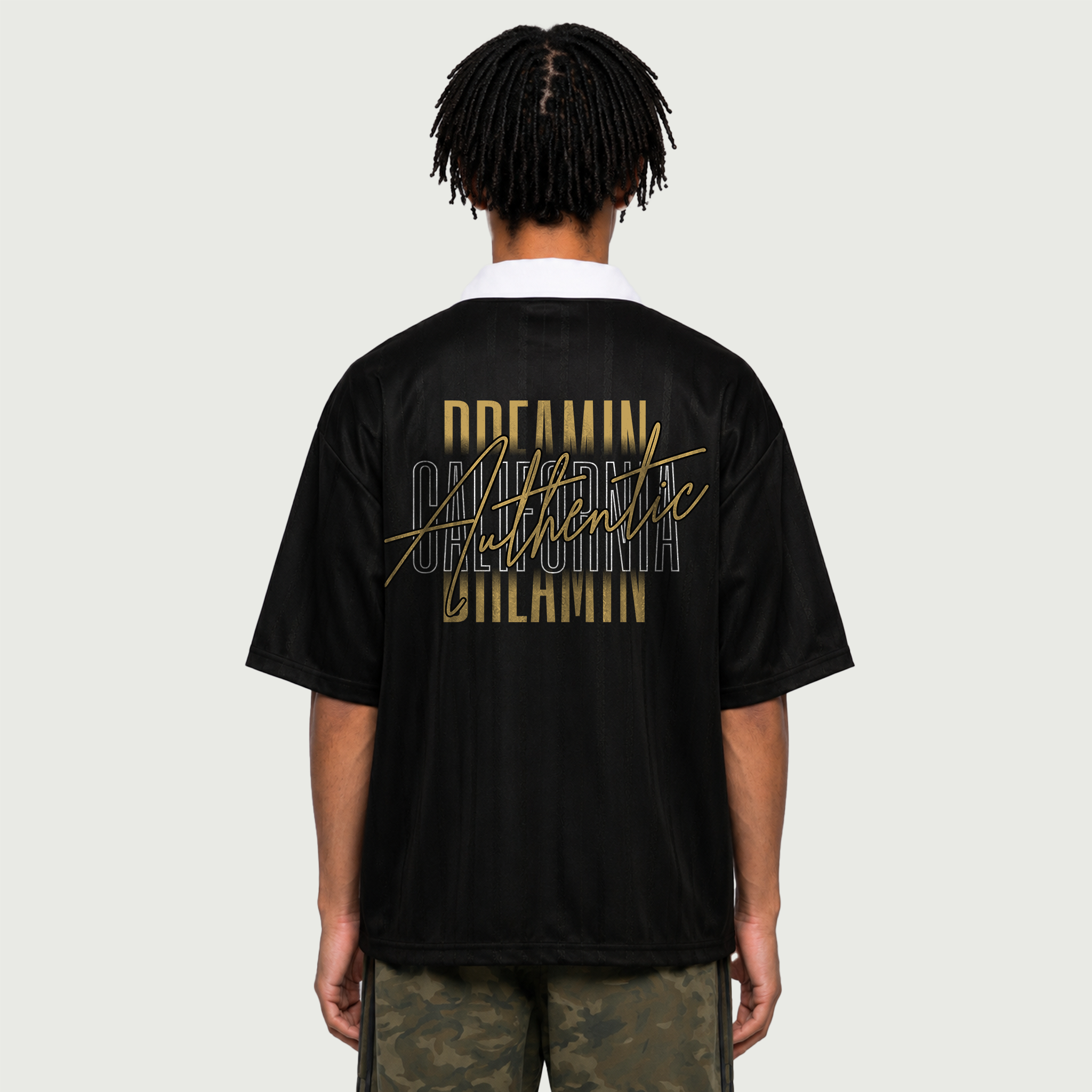 California Dreamin Jersey | Oversized Striped Streetwear Polo | ILYRIANEDGE