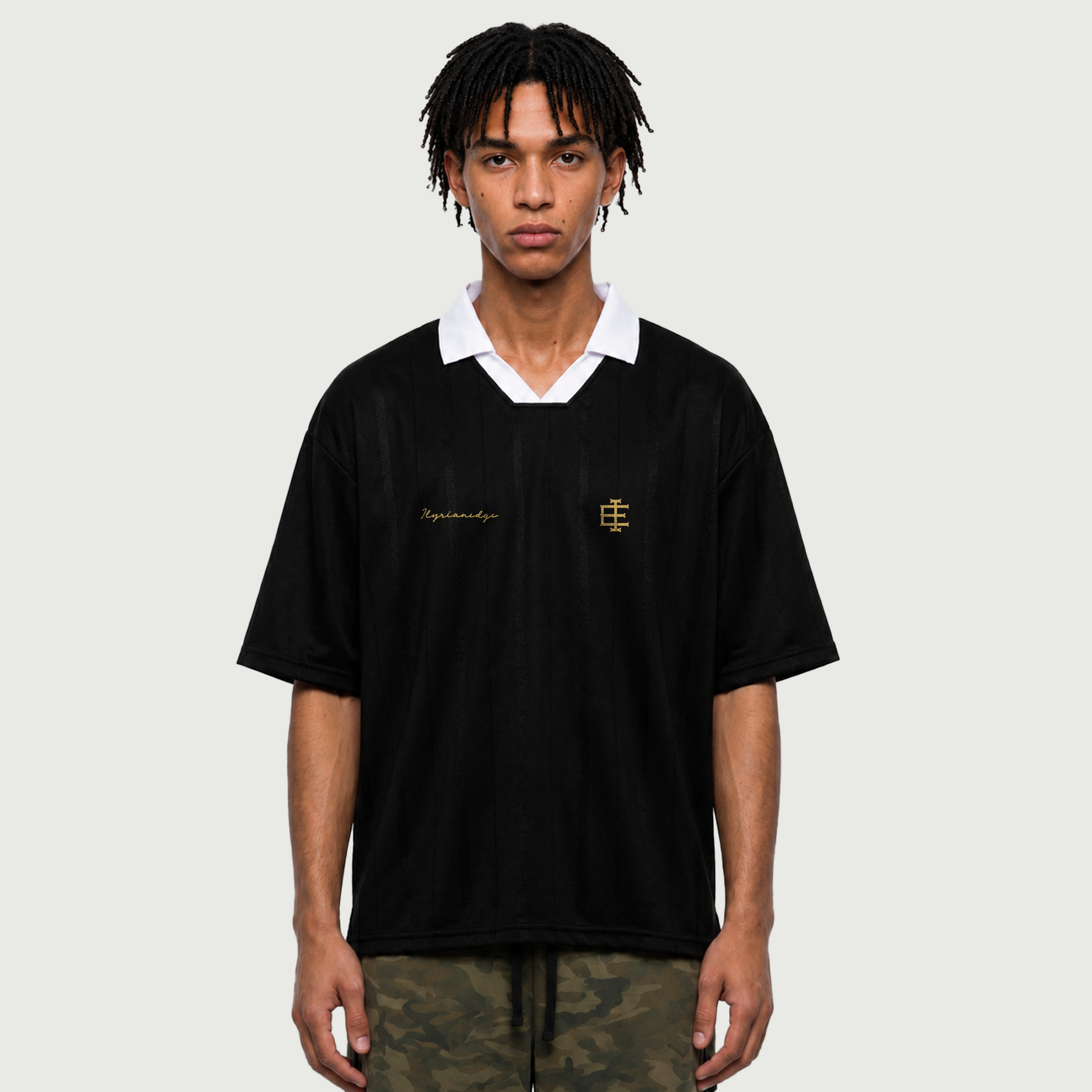 California Dreamin Jersey | Oversized Striped Streetwear Polo | ILYRIANEDGE