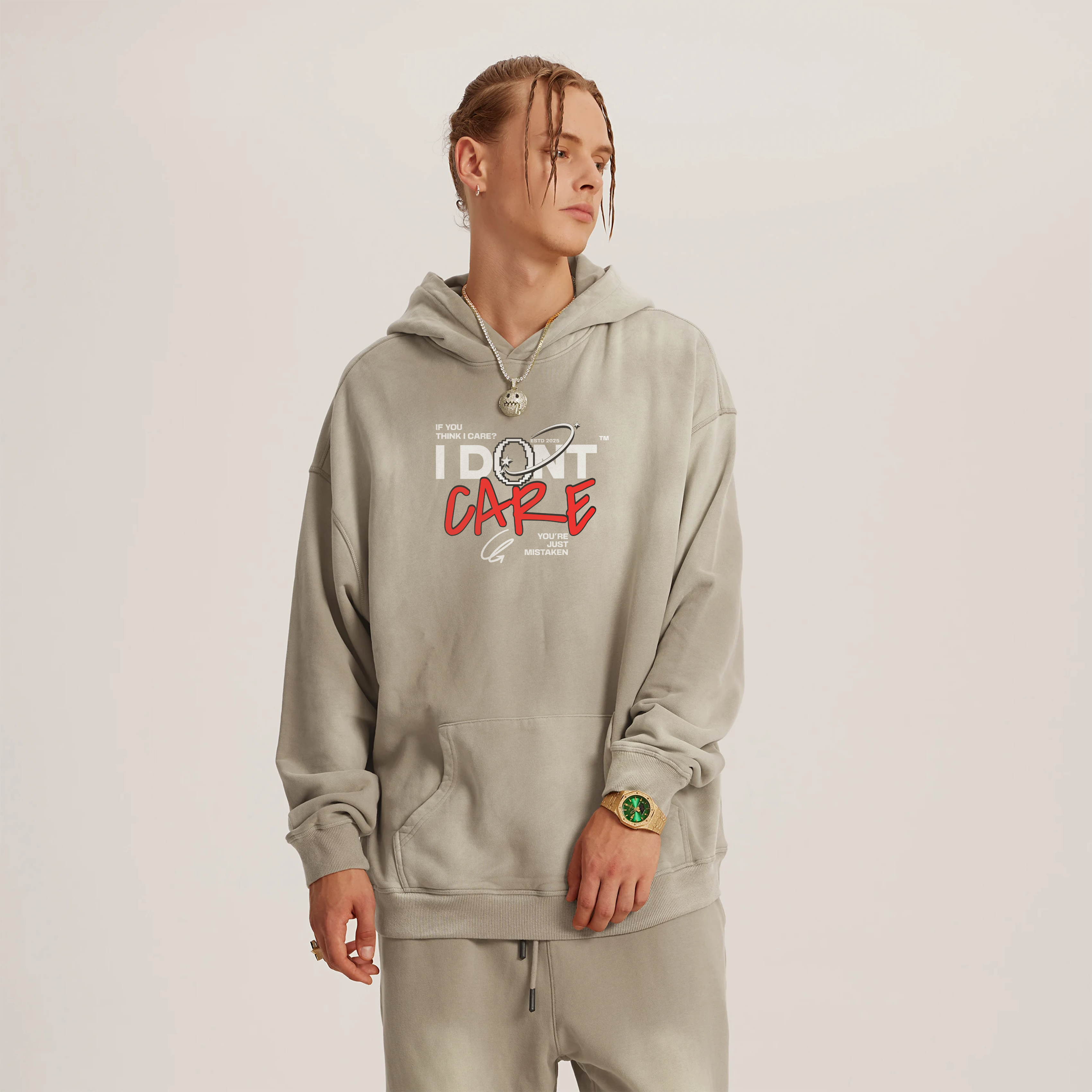 I Don't Care | Faded Hoodie | ILYRIANEDGE