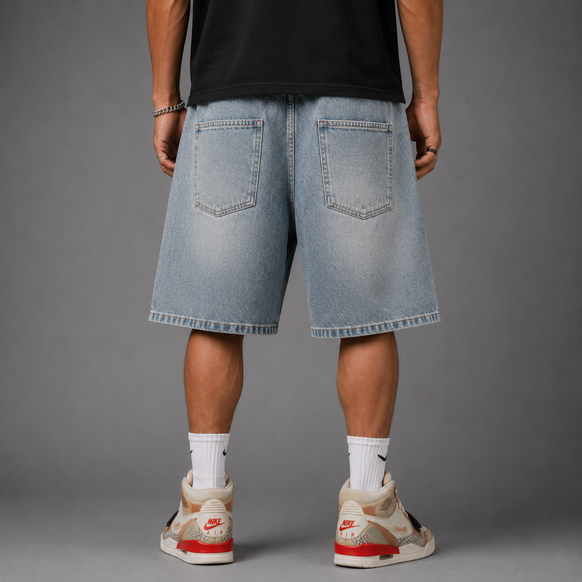 Simple - Men's Vintage Wash Denim Shorts