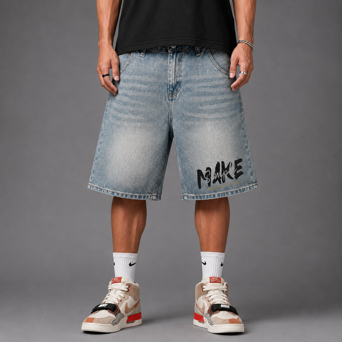 Simple - Men's Vintage Wash Denim Shorts