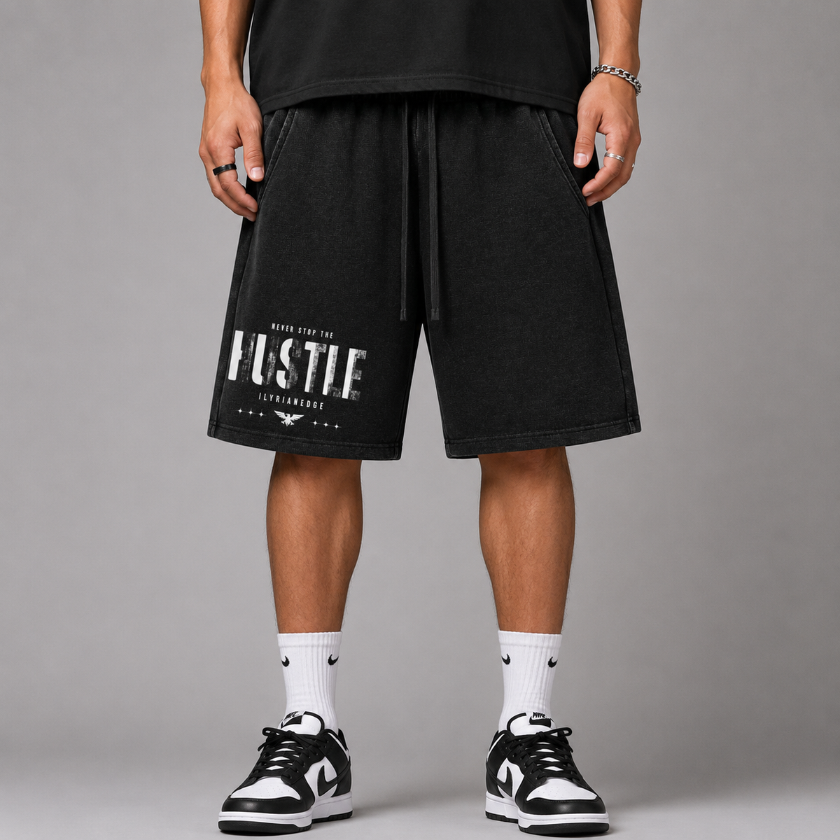 Hustle | Mineral Wash Waffle Knit Short | ILYRIANEDGE