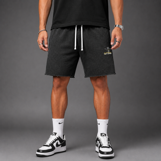 Outlaw | Mineral Wash Raw Edge Shorts | ILYRIANEDGE