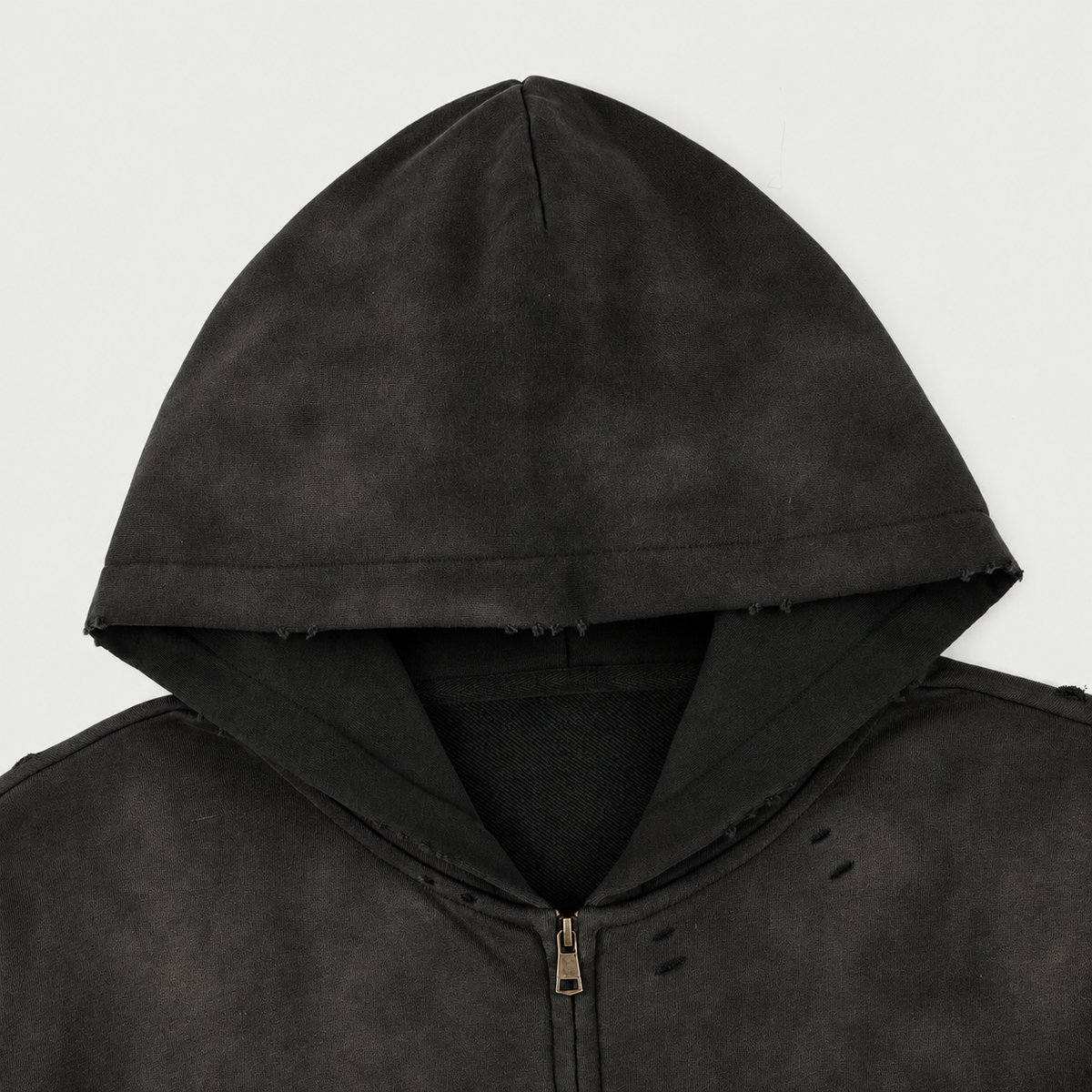 Wrath of the Gods | 440GSM Distressed Full-Zip Hoodie | ILYRIANEDGE