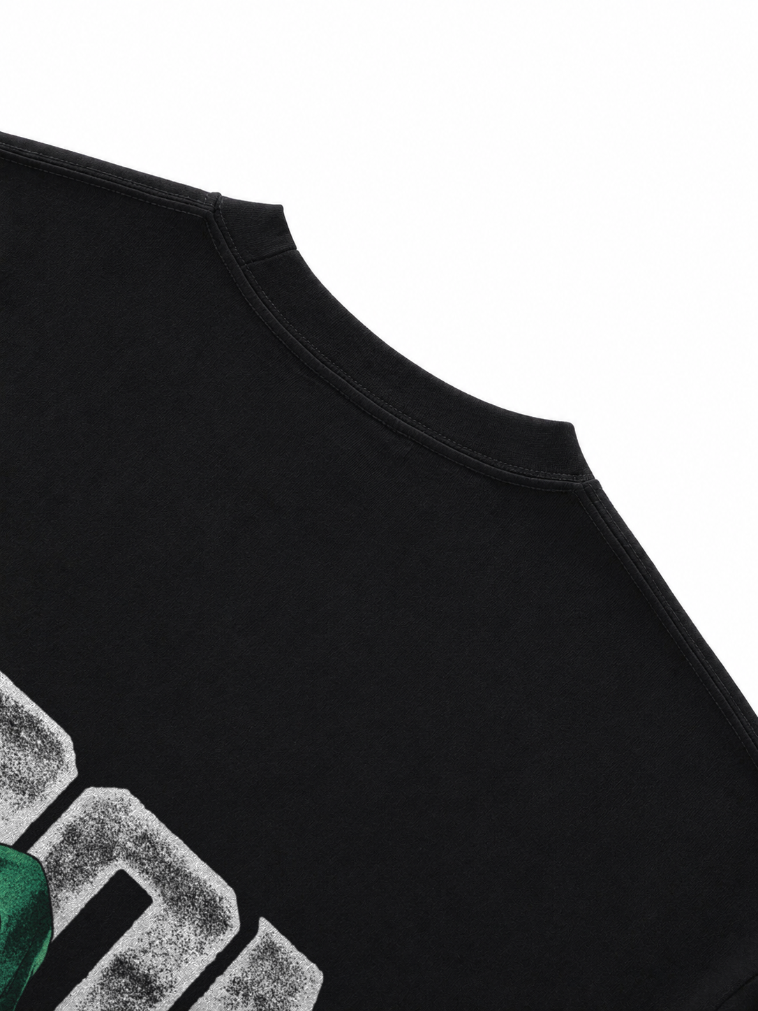 The Dark Ages  - Layered Contrast Sleeve Cotton T-Shirt