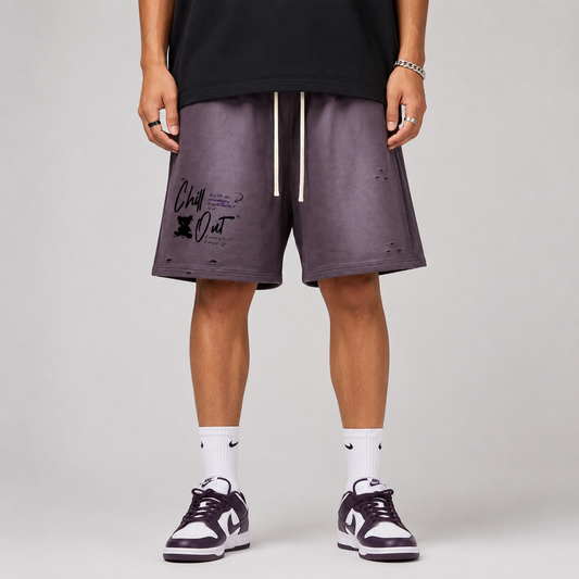 Chill Out | Sun Fade Distressed Shorts | ILYRIANEDGE