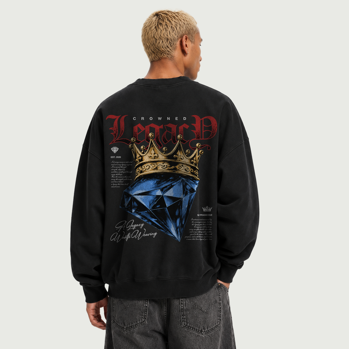 Royal Blood | Oversized Drop Shoulder Sweatshirt | ILYRIANEDGE