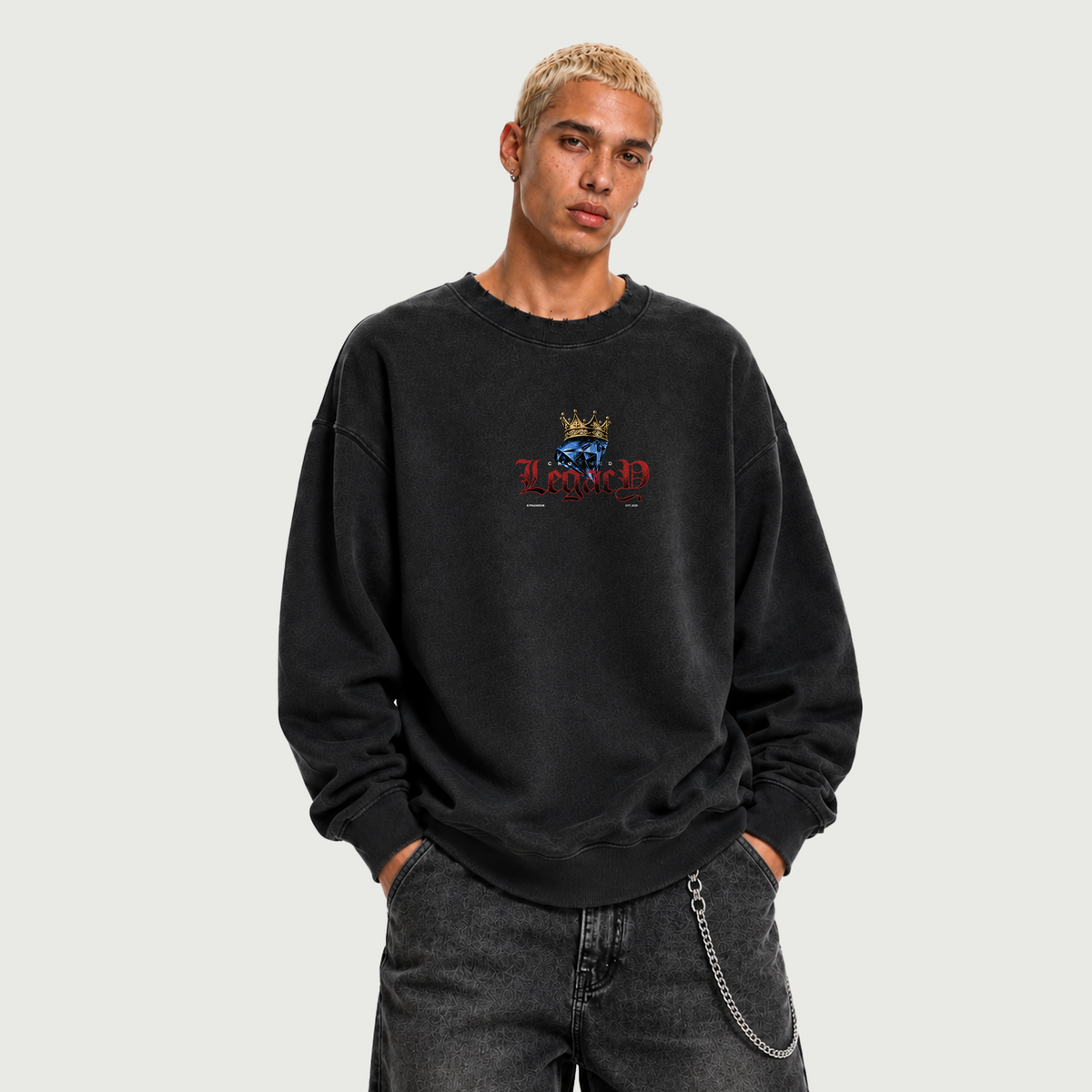 Royal Blood | Oversized Drop Shoulder Sweatshirt | ILYRIANEDGE