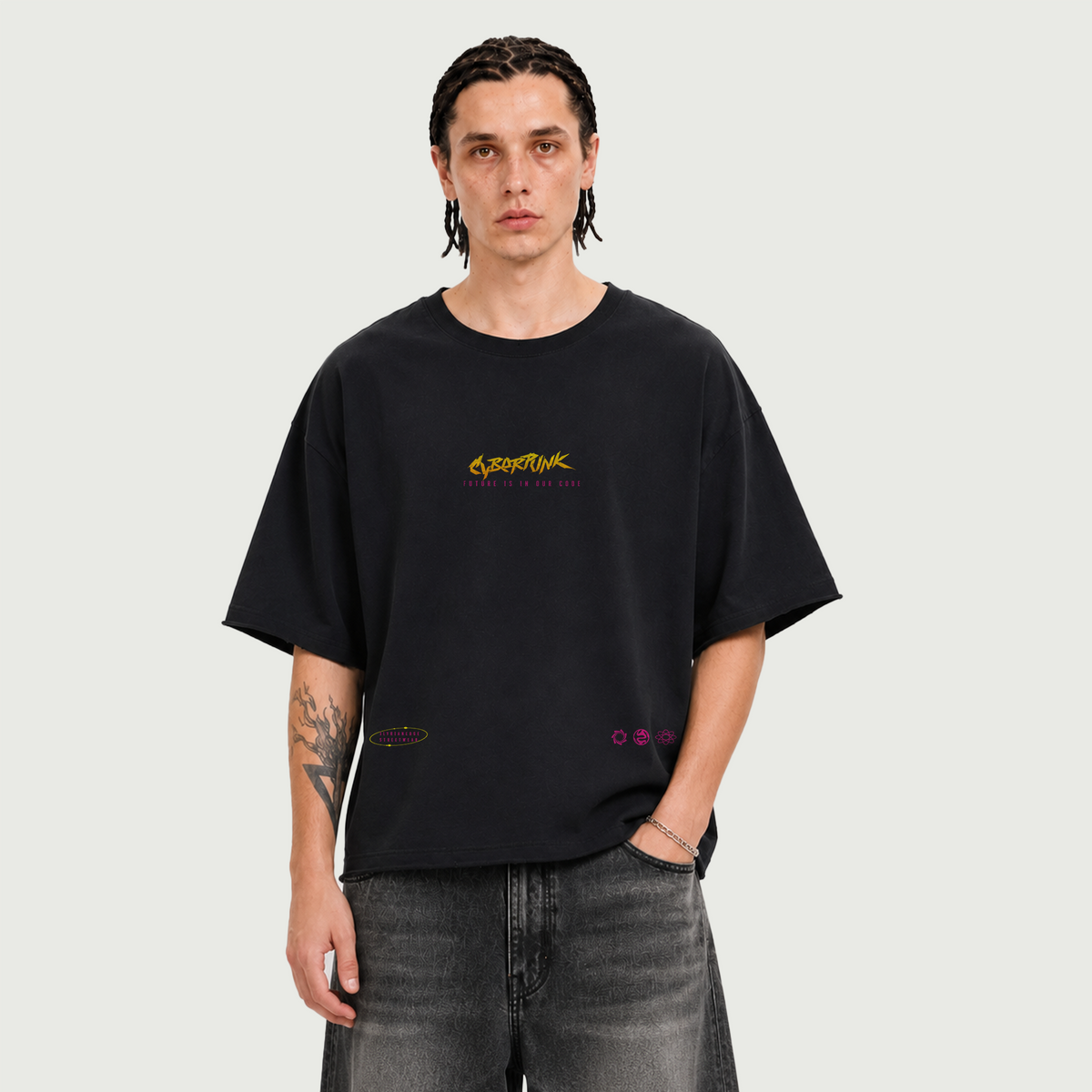 Cyberpunk | Heavyweight Boxy Raw Edge T-Shirt | ILYRIANEDGE