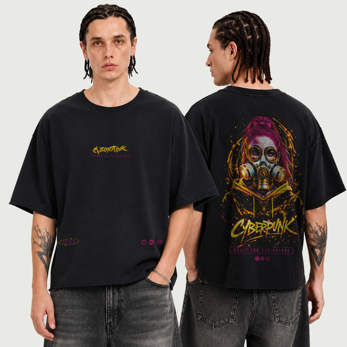Cyberpunk | Heavyweight Boxy Raw Edge T-Shirt | ILYRIANEDGE