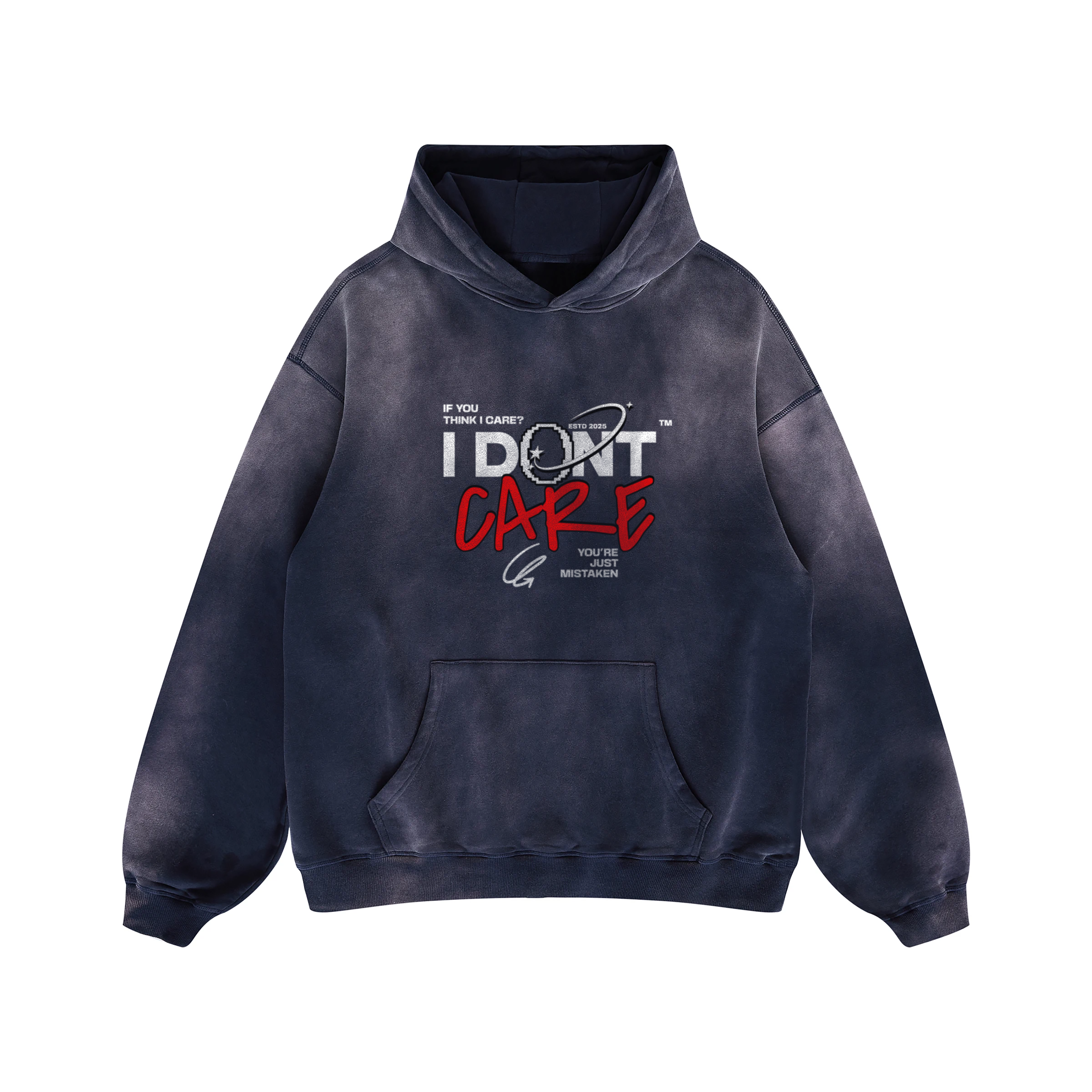 I Don't Care | Faded Hoodie | ILYRIANEDGE