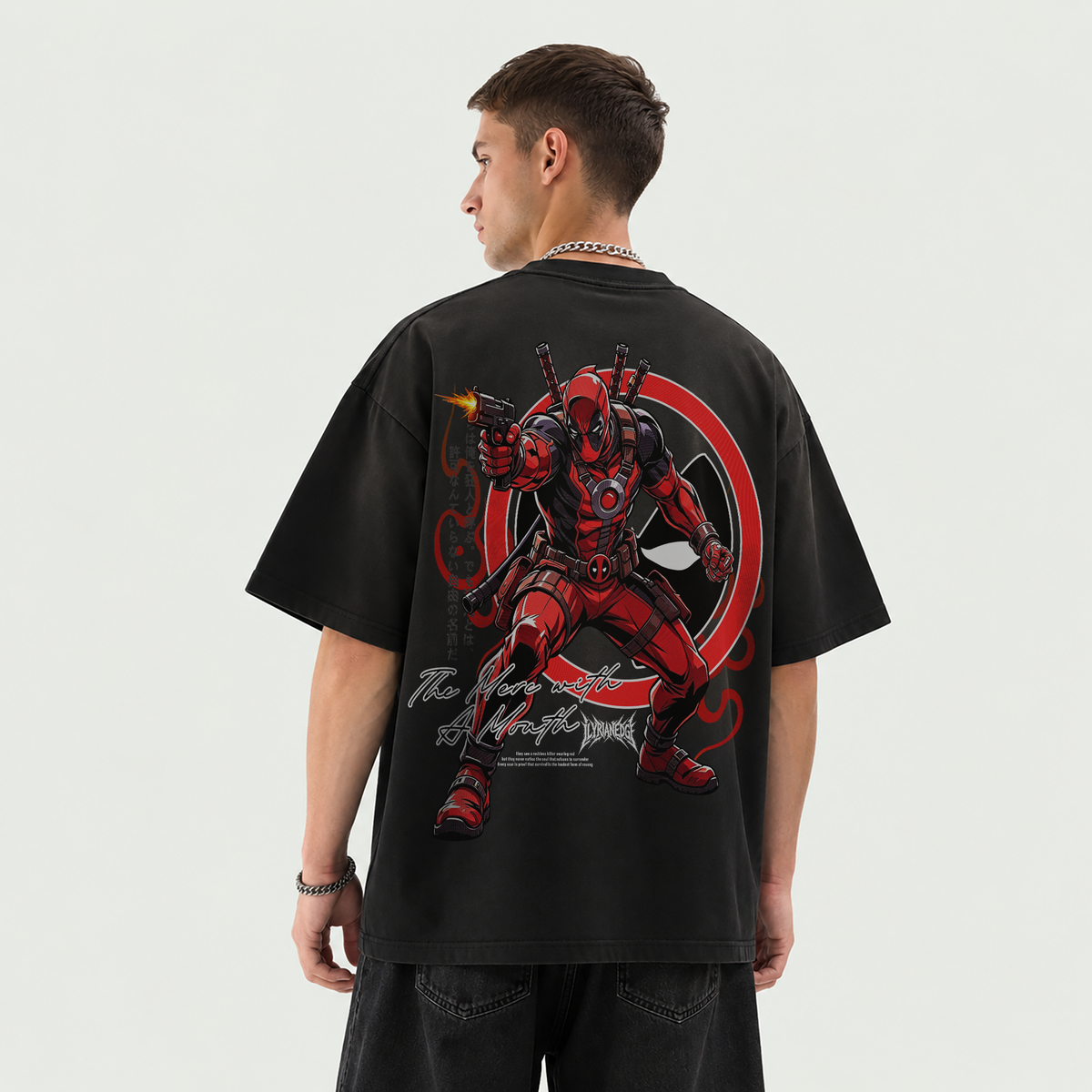 Crimson Ronin | 260GSM Boxy Sun-Faded T-Shirt | ILYRIANEDGE
