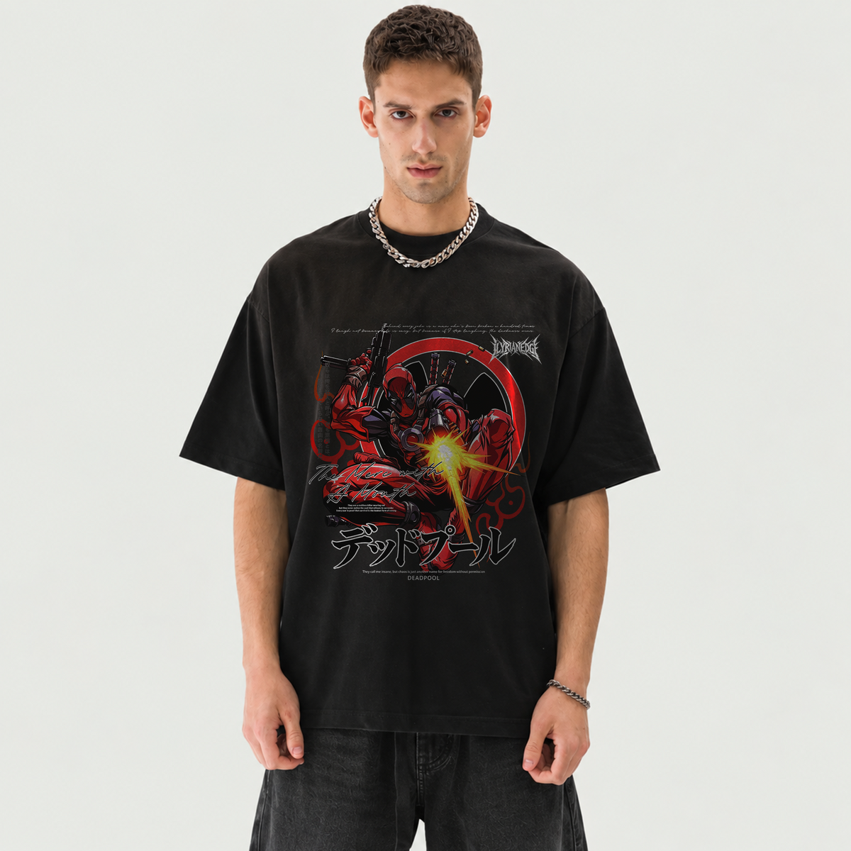 Crimson Ronin | 260GSM Boxy Sun-Faded T-Shirt | ILYRIANEDGE