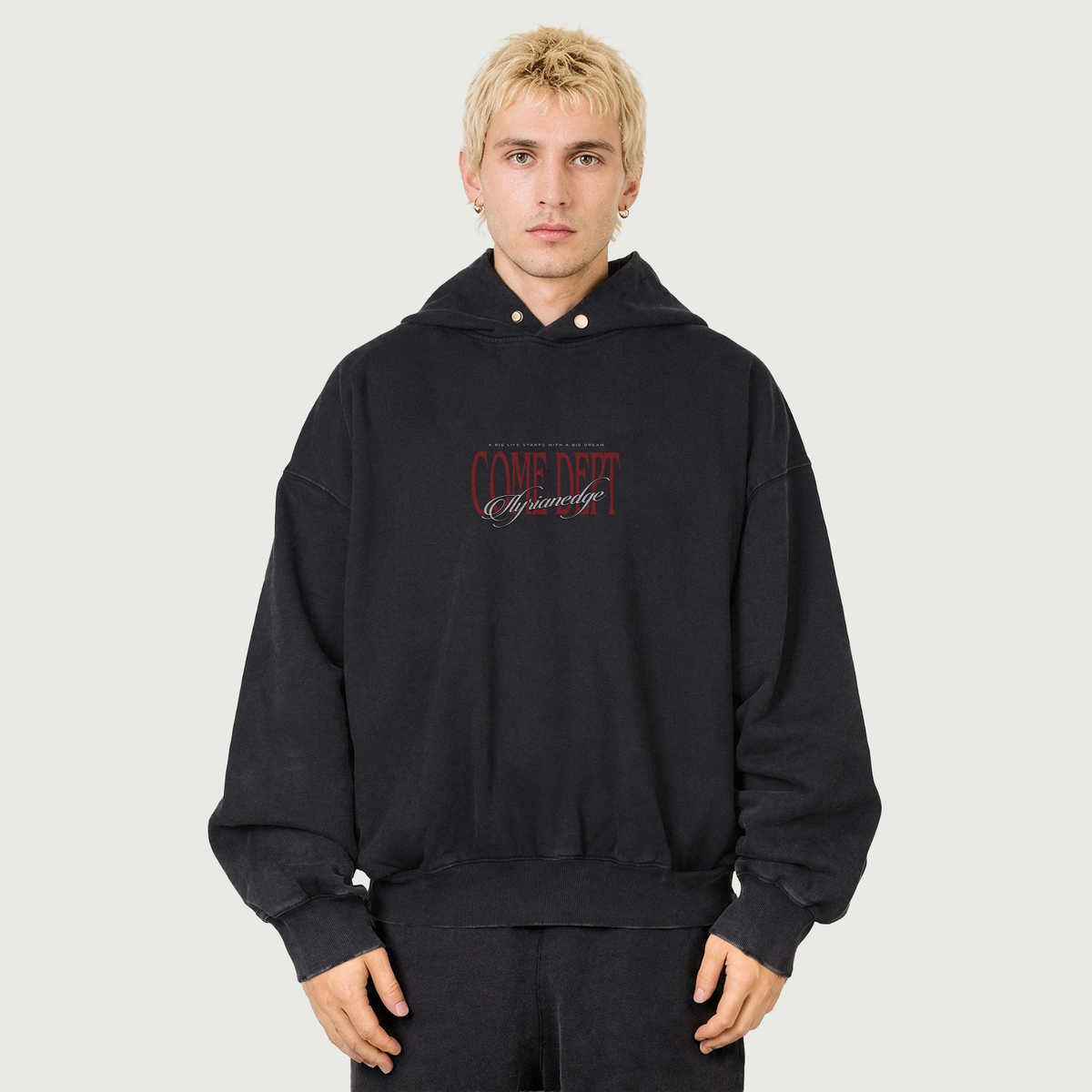 After Life | 420GSM Heavyweight  Snap Collar Hoodie | ILYRIANEDGE