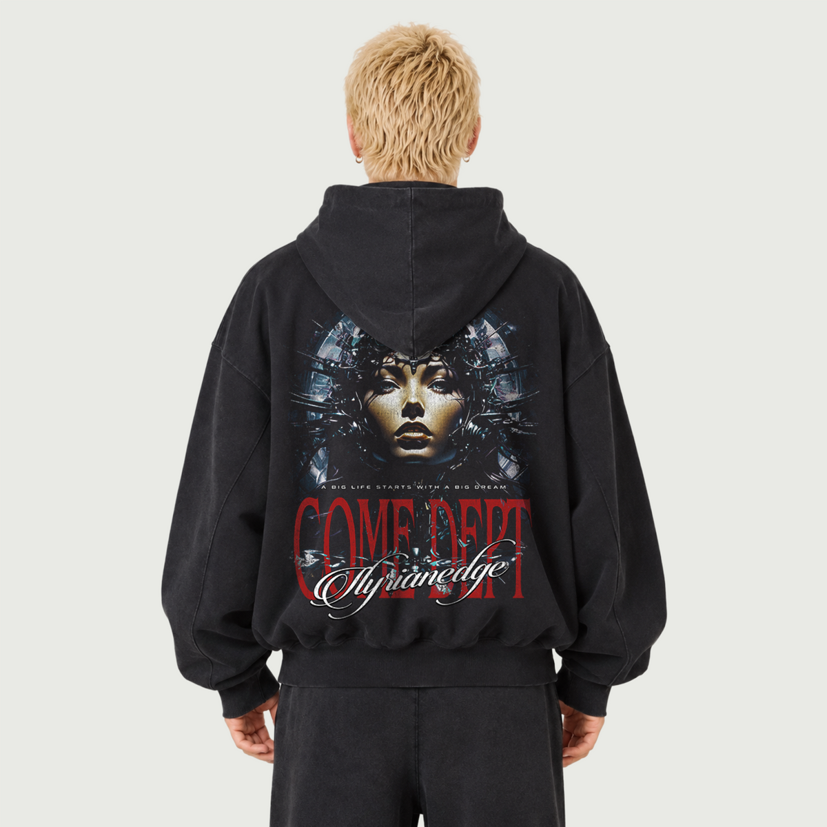 After Life | 420GSM Heavyweight  Snap Collar Hoodie | ILYRIANEDGE