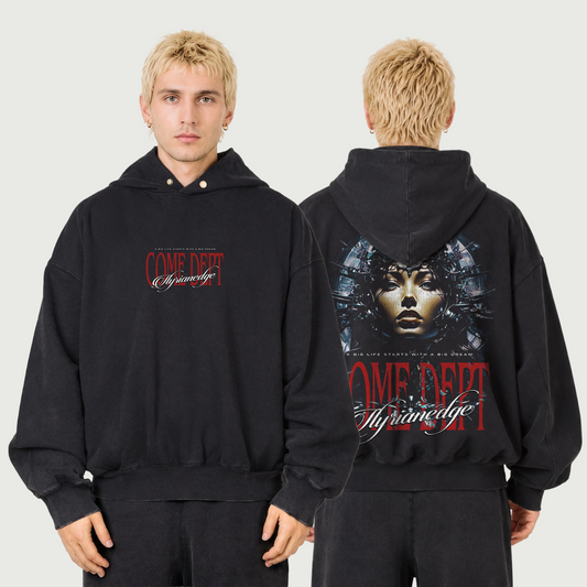 After Life | 420GSM Heavyweight  Snap Collar Hoodie | ILYRIANEDGE