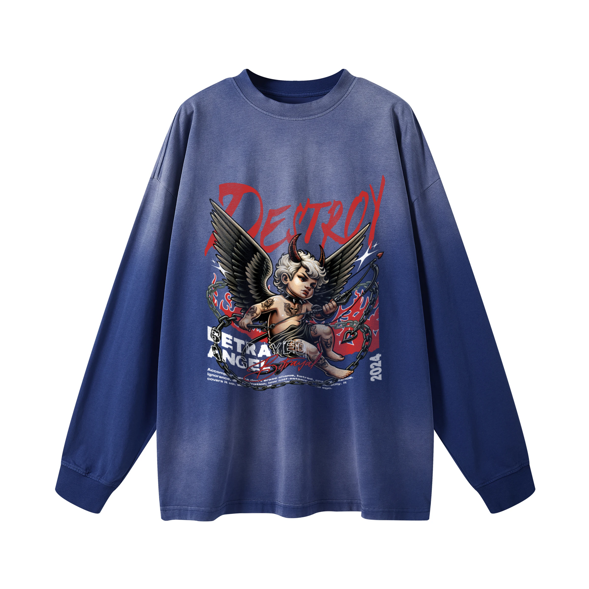 Destroy | Oversized Sun-Faded Long Sleeve | ILYRIANEDGE