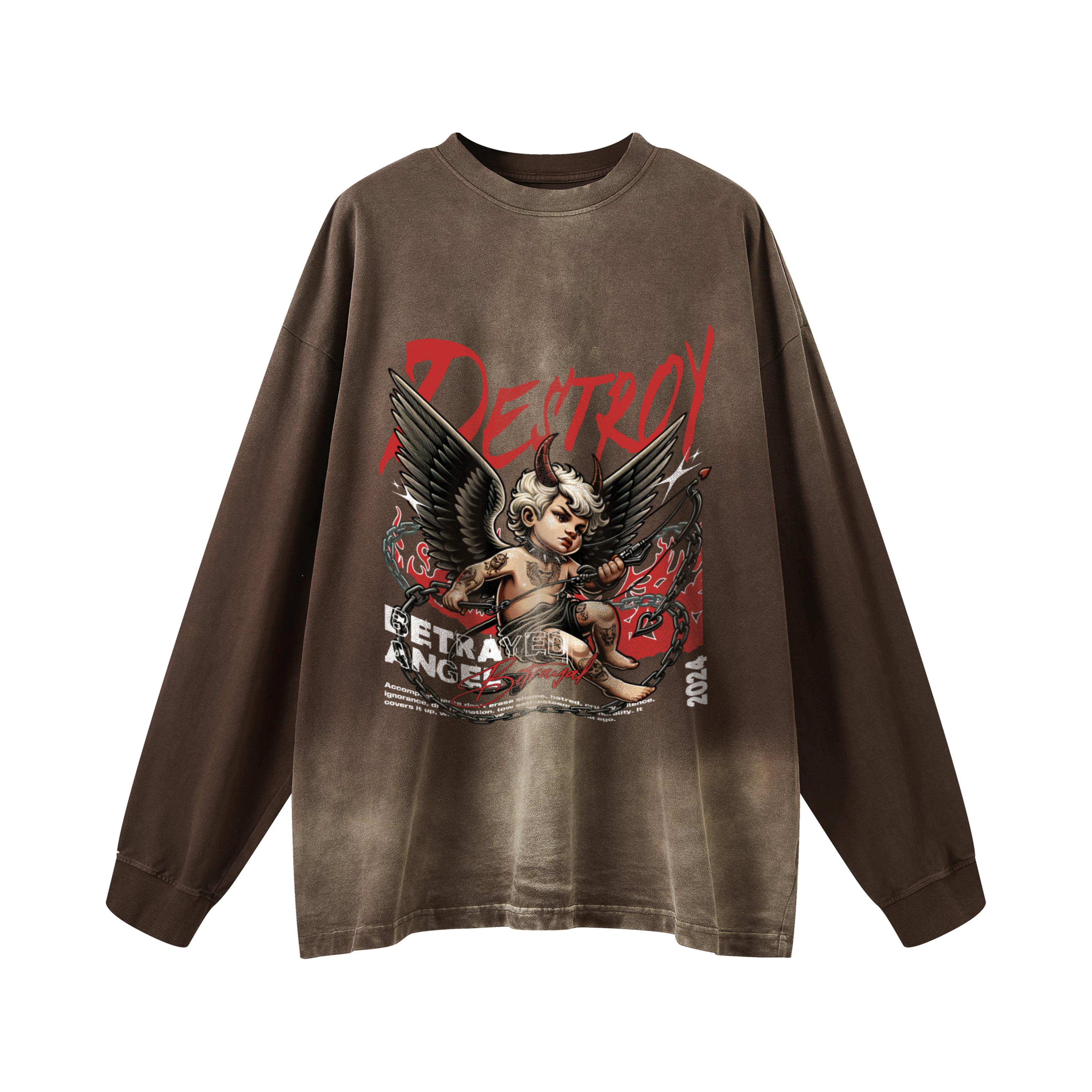 Destroy | Oversized Sun-Faded Long Sleeve | ILYRIANEDGE