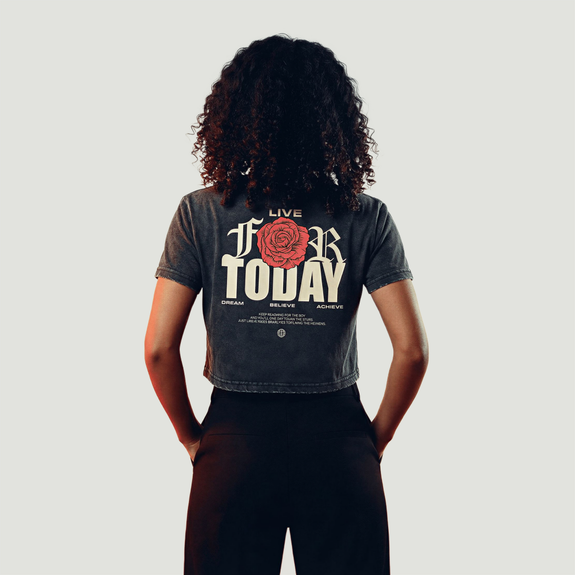 Live For Today | Women's Snow Wash Crop Top | ILYRIANEDGE