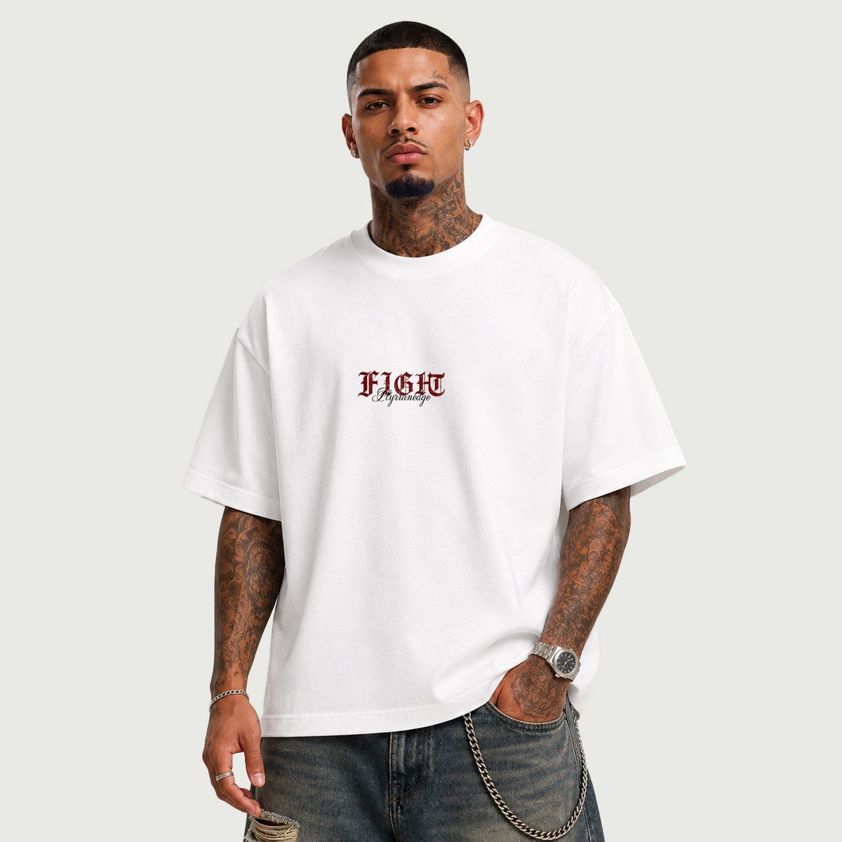Heart of a Fighter | Heavyweight Boxy T-Shirt | ILYRIANEDGE