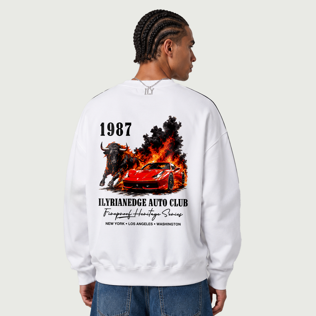 REDLINE | Oversized Heavyweight Crewneck Sweatshirt  | ILYRIANEDGE