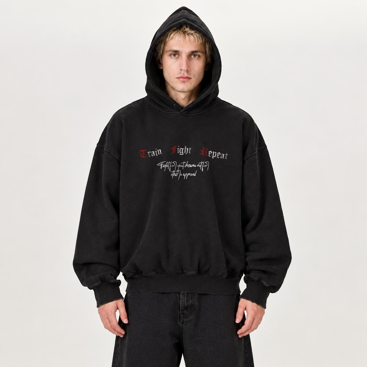 Iron Faith | 420GSM Oversized Snap Collar Hoodie | ILYRIANEDGE