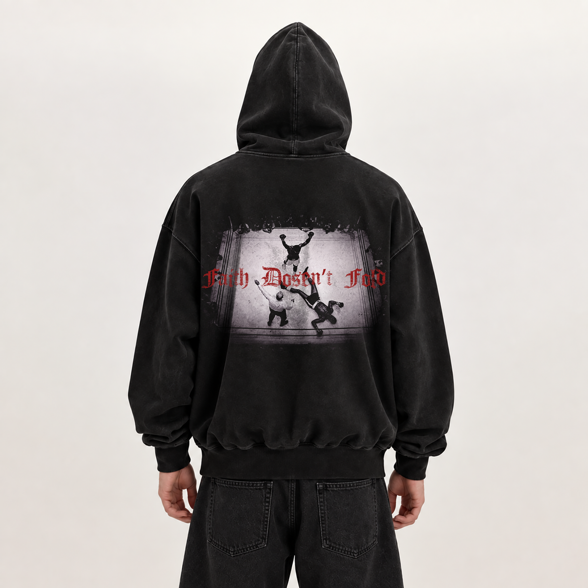 Iron Faith | 420GSM Oversized Snap Collar Hoodie | ILYRIANEDGE