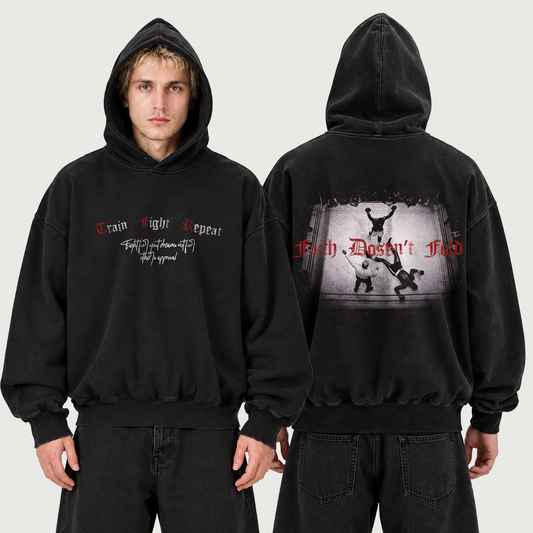 Iron Faith | 420GSM Oversized Snap Collar Hoodie | ILYRIANEDGE
