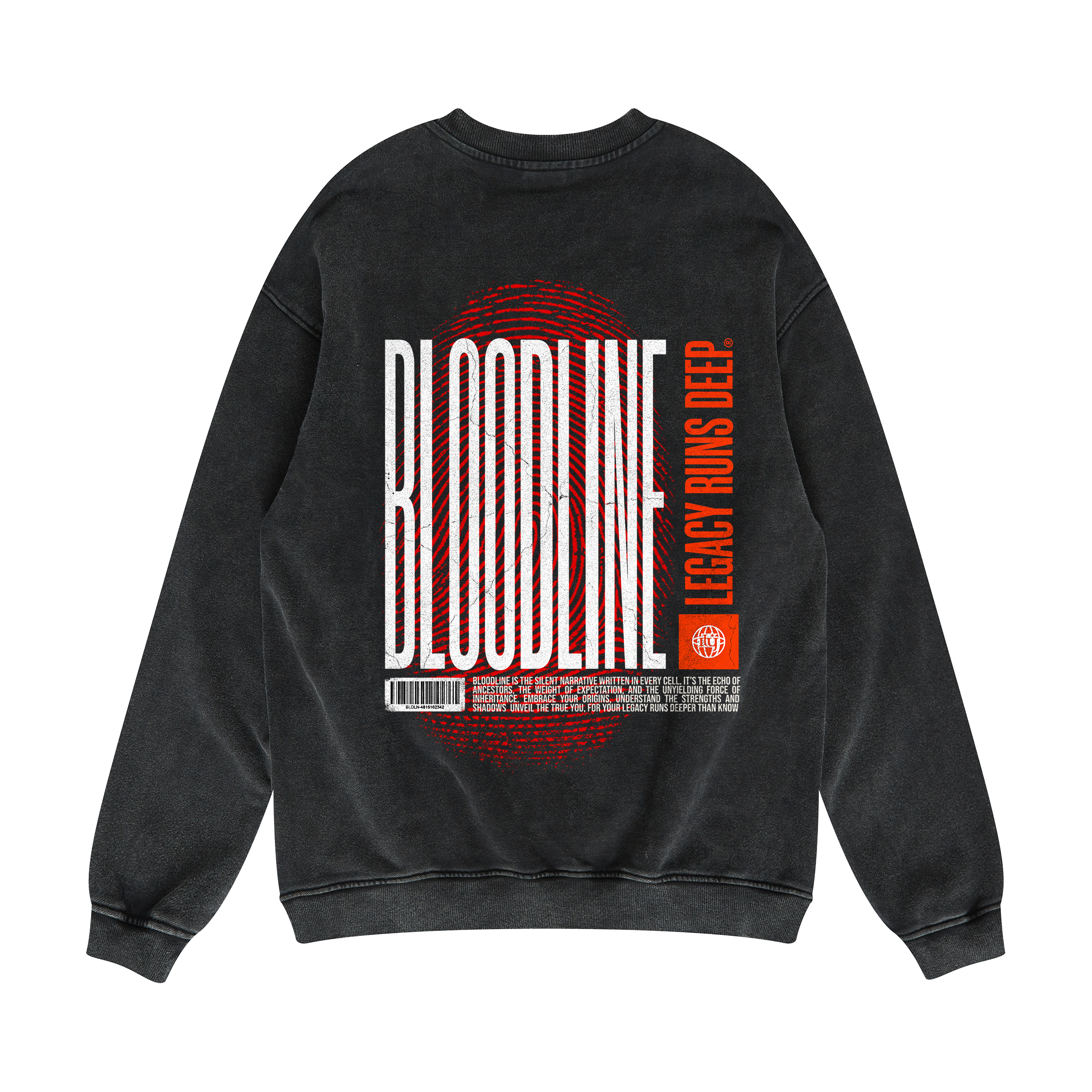 Bloodline Legacy - 440GSM Unisex Super Heavyweight Oversized Faded Sweatshirt