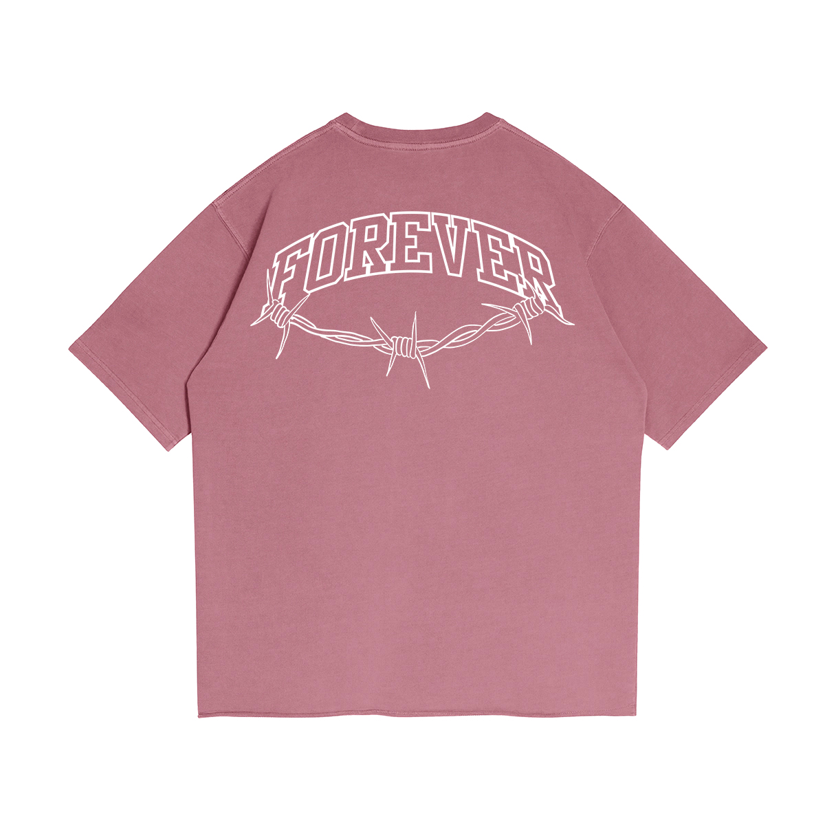 Forever - 260GSM Unisex Faded Raw Hem T-shirt