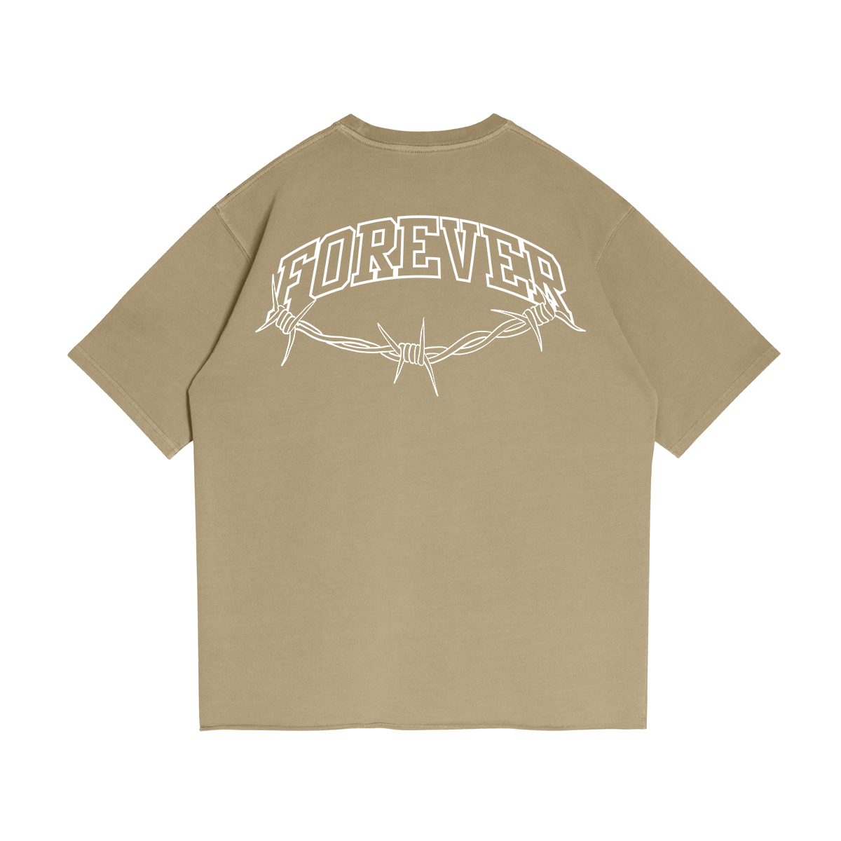 Forever - 260GSM Unisex Faded Raw Hem T-shirt