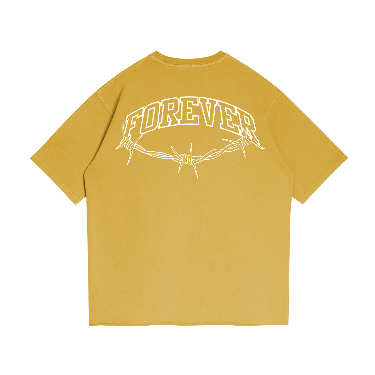 Forever - 260GSM Unisex Faded Raw Hem T-shirt