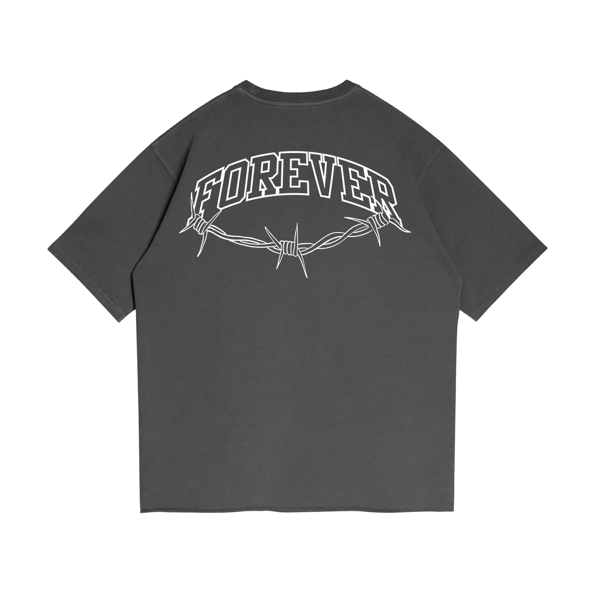 Forever - 260GSM Unisex Faded Raw Hem T-shirt