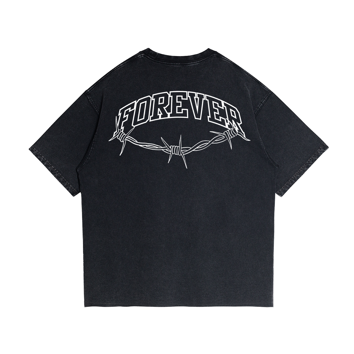 Forever - 260GSM Unisex Faded Raw Hem T-shirt
