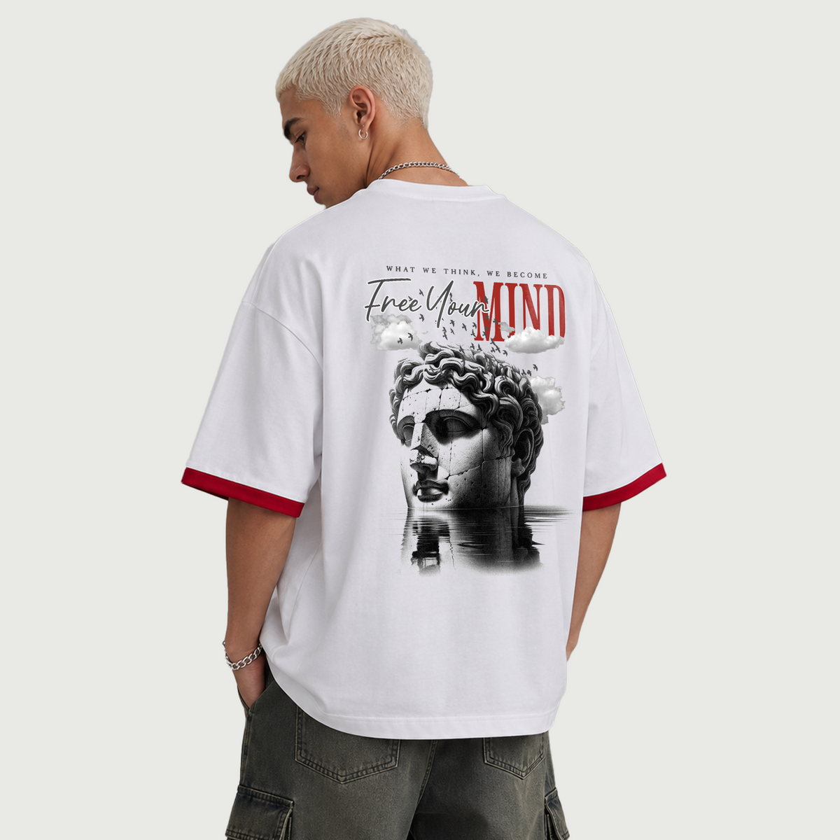 Free Your Mind | Oversized Color Block Drop Shoulder T-Shirt | ILYRIANEDGE