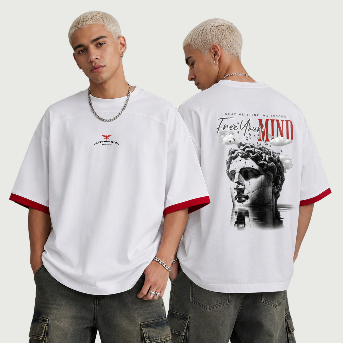 Free Your Mind | Oversized Color Block Drop Shoulder T-Shirt | ILYRIANEDGE