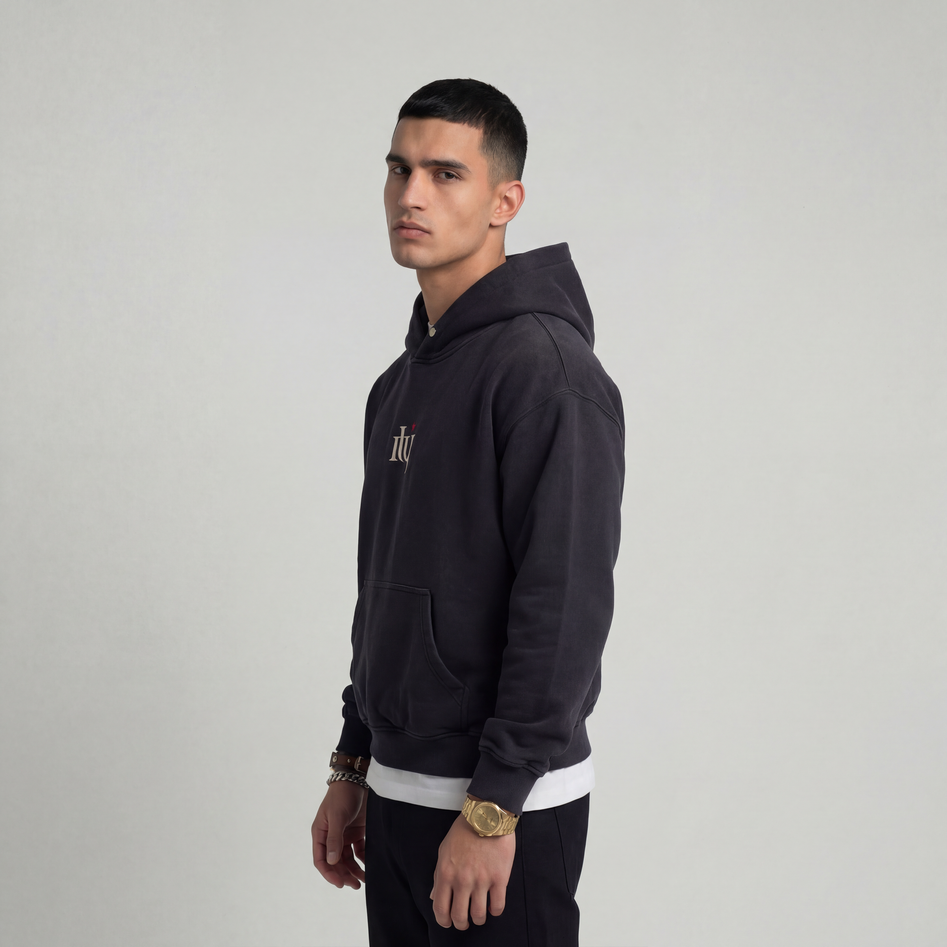 ILY Bloodline - 420GSM Unisex Snap Collar Hoodie