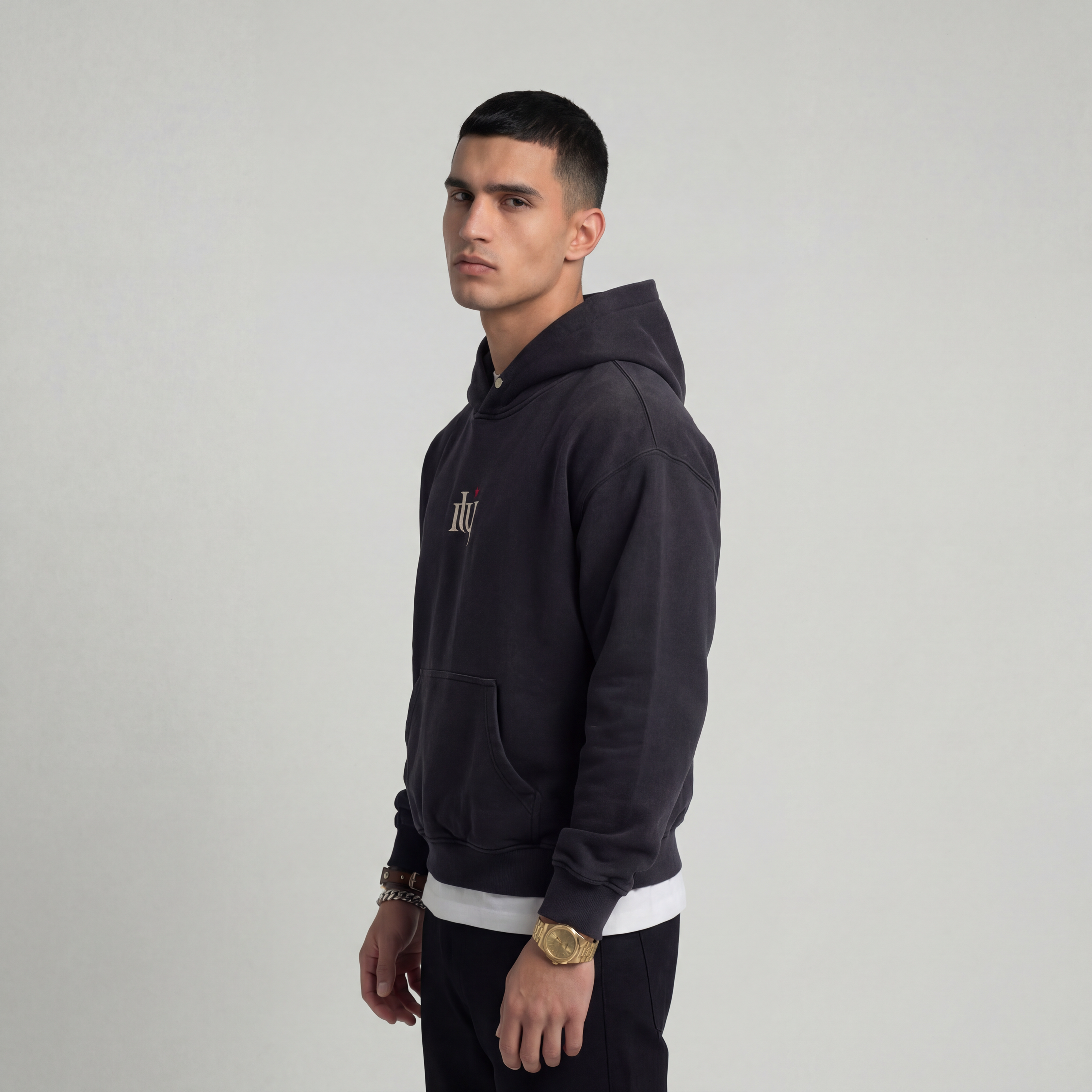 ILY Bloodline - 420GSM Unisex Snap Collar Hoodie