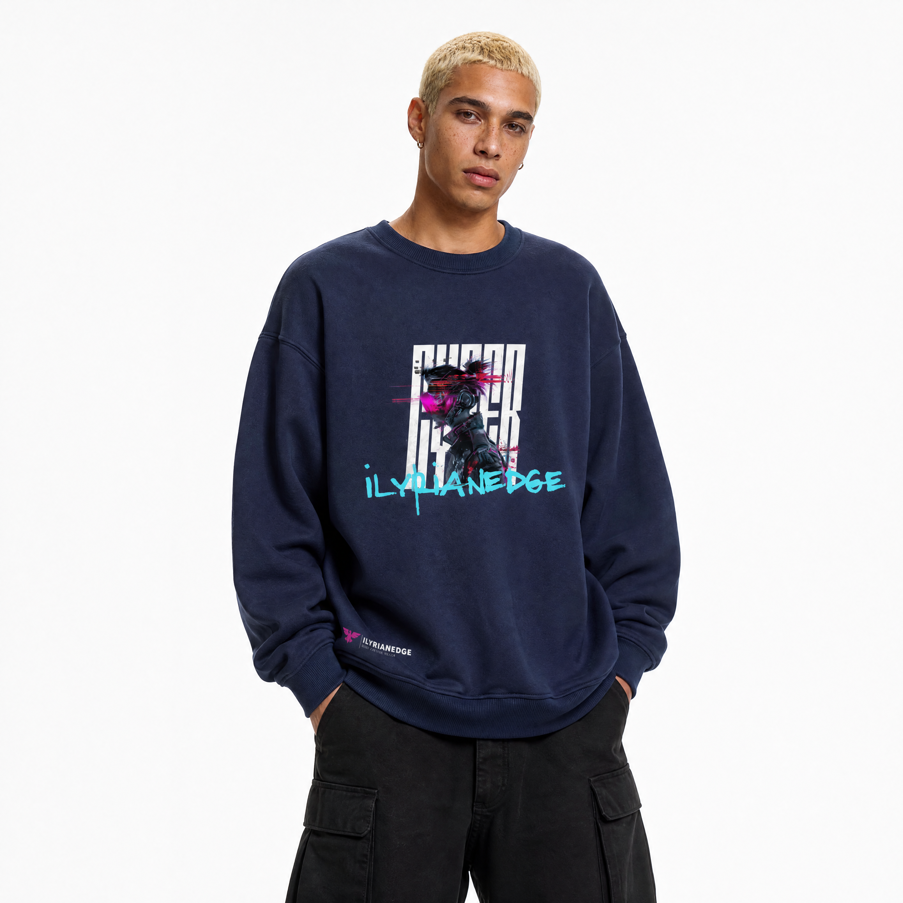 Glitch Runner | Heavyweight Sweatshirt | ILYRIANEDGE
