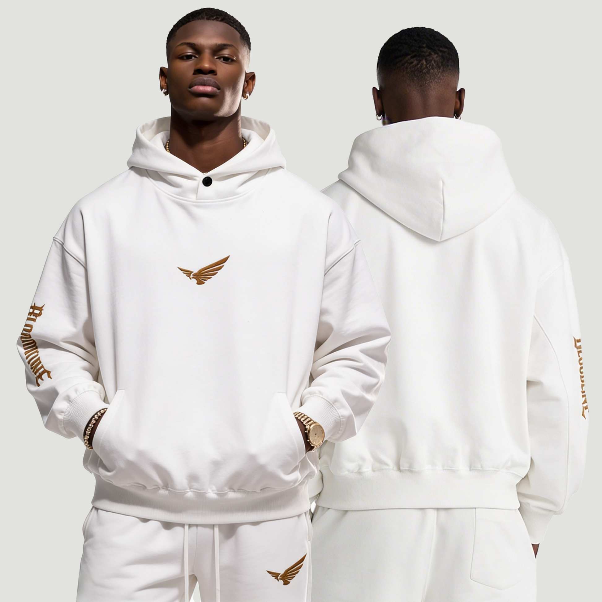 Bloodline Snap Gold 2.0 | Snap Collar Hoodie | ILYRIANEDGE