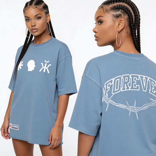 Forever - 260GSM Unisex Faded Raw Hem T-shirt